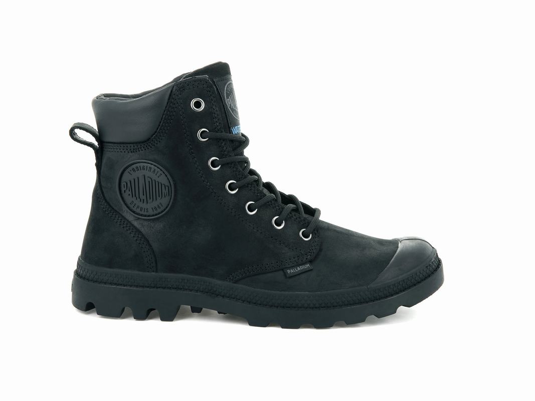 Botas Palladium Pampa Cuff Wp Lux Waterproof Hombre - Negras ||OUAW-95230||